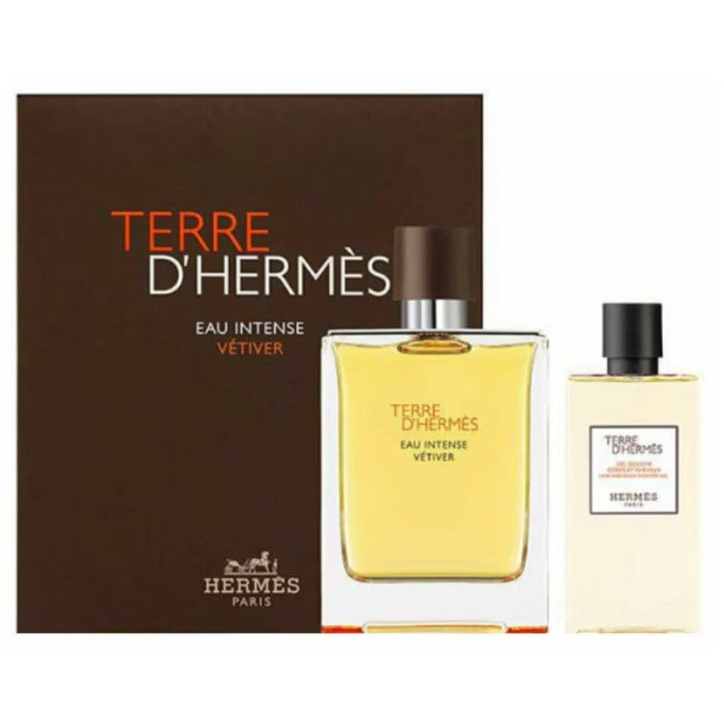 Set Nước Hoa Hermes Terre D'Hermes Eau Intense Vétiver EDP (100ML+ 80ML)