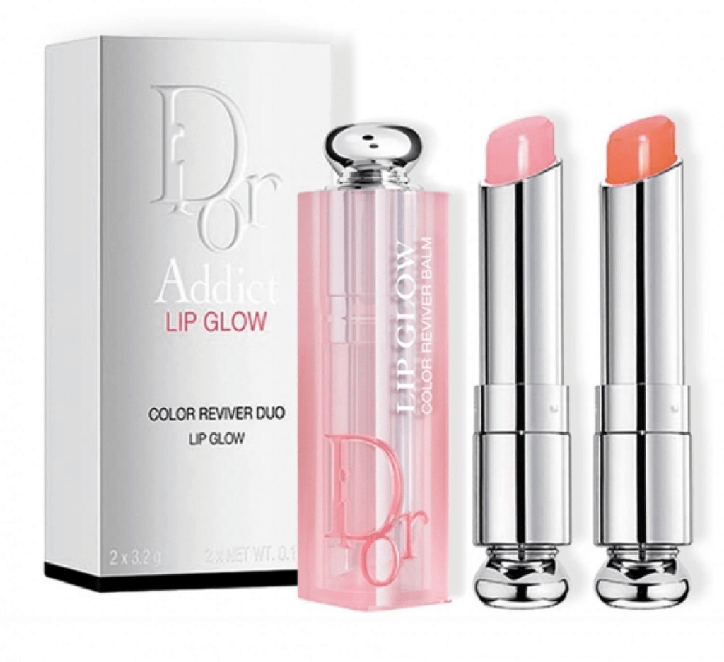 Set Son Dưỡng Môi Dior Addict Lip Glow 001 Pink Và 004 Coral