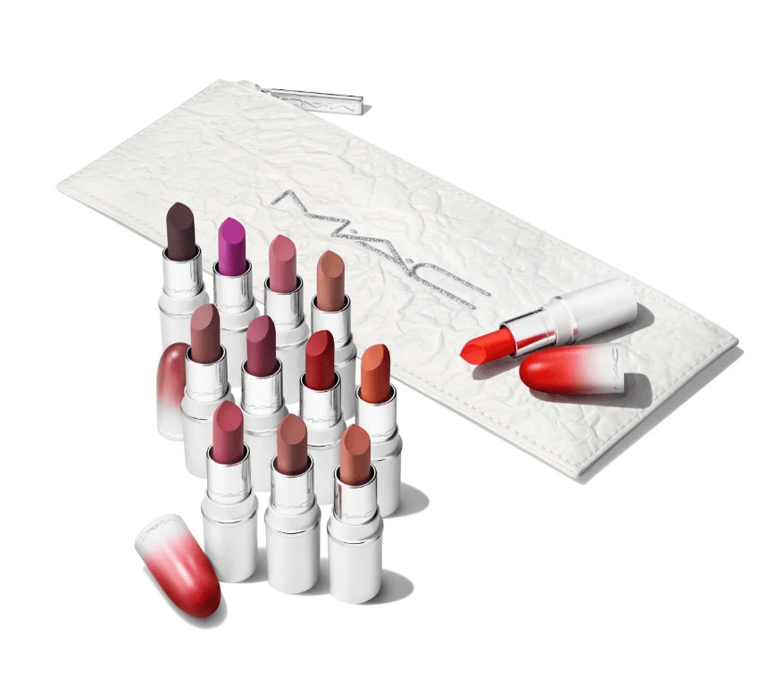 Set Son MAC Lips By The Dozen Mini Powder Kiss 12 Thỏi - Phiên Bản Đặc Biệt