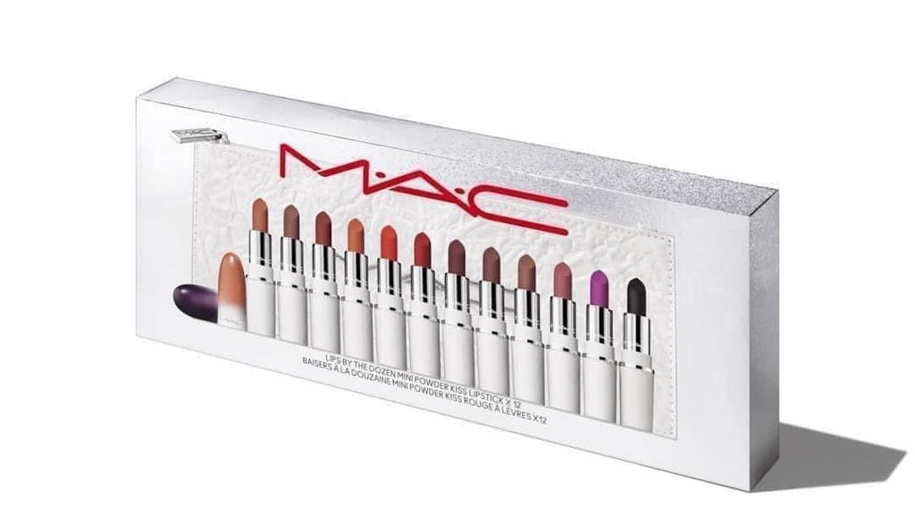 Set Son MAC Lips By The Dozen Mini Powder Kiss 12 Thỏi - Phiên Bản Đặc Biệt