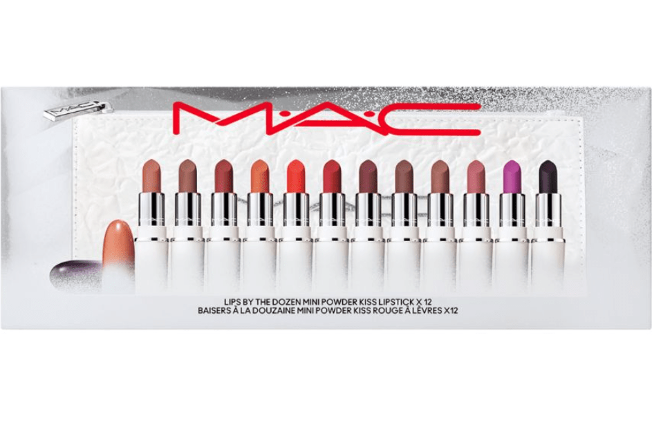 Set Son MAC Lips By The Dozen Mini Powder Kiss 12 Thỏi Thế Giới Son Môi