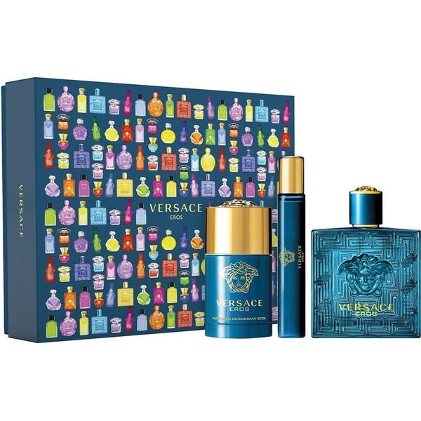 Giftset Nước Hoa Versace Eros EDT (  100ML + 75ML + 10ML )