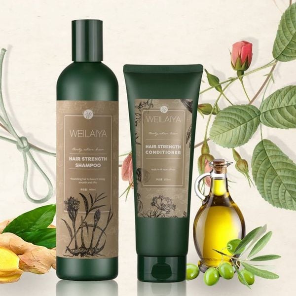 Bộ Gội Xả Gừng Và Hà Thủ Ô Weilaiya Zingiber Officinale Juice Hair - Tóc Khô, Hư Tổn