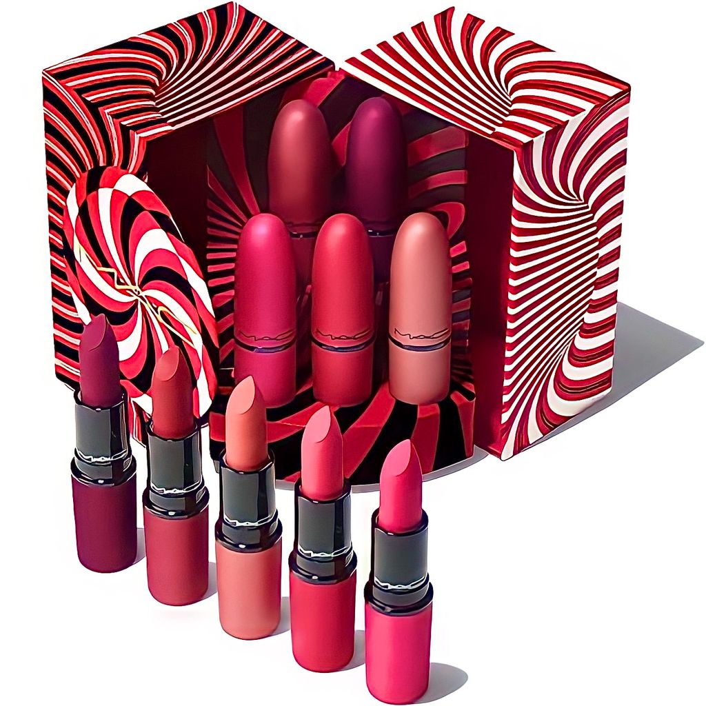 Quà 20/10 Set Son MAC Mistletoe Matte Powder Kiss 5 x 3g Limited E Thế Giới Son Môi