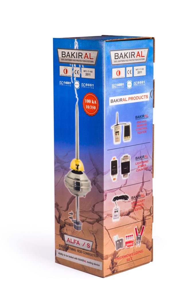 Kim thu sét Bakiral Alfa S ESE60SSM Rp = 145m