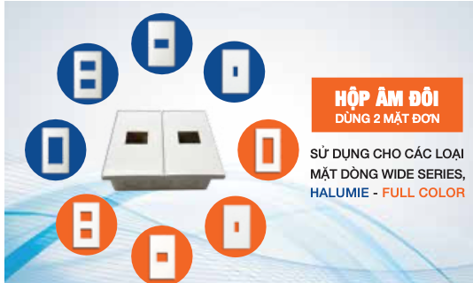 Phụ kiện hộp đấu nối, hộp nổi, hộp âm Nanoco, npp Panasonic