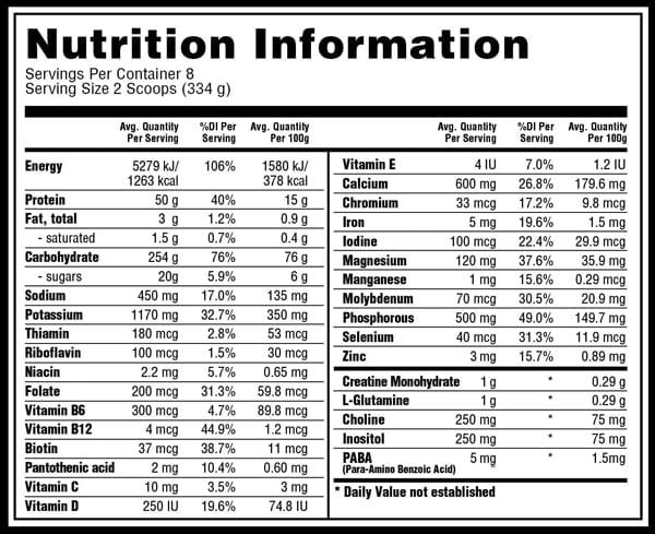 Sữa Tăng Cân SERIOUS MASS Optimum Nutrition 2,7KG (8 servings)