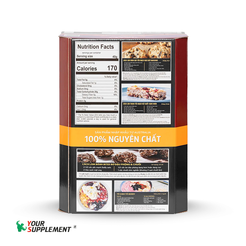 Yến Mạch Nguyên Chất Innovation Daily Oats - Hạt Nguyên