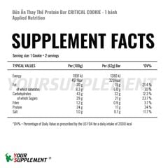 [SIÊU SALE 12.12] Protein Bar CRITICAL COOKIE Applied Nutrition