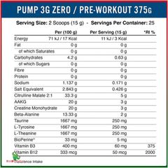 PUMP 3G PRE-WORKOUT 375G (CAFFEINE FREE)