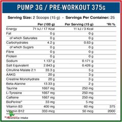 PUMP 3G PRE-WORKOUT 375G (WITH CAFFEINE)