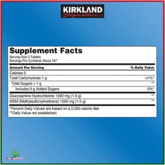 GLUCOSAMINE KIRKLAND- 375 TABLETS