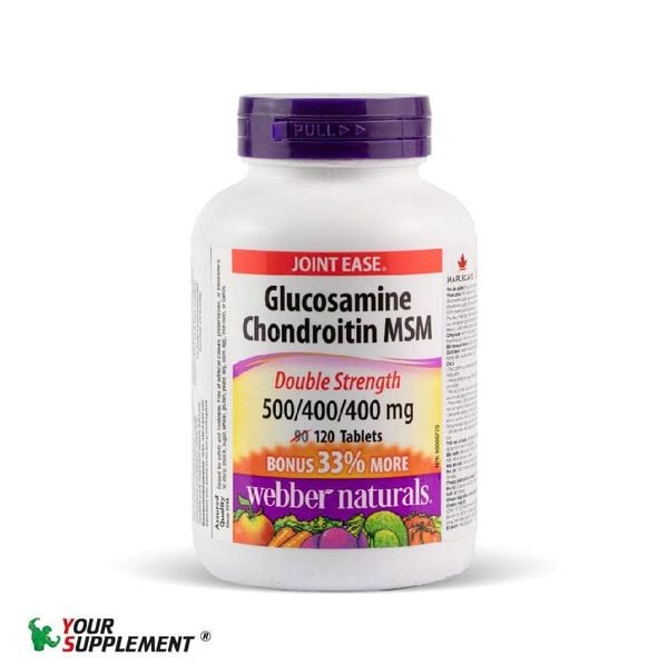 Hỗ Trợ Xương Khớp GLUCOSAMINE CHONDROITIN MSM  Webber Naturals - 120 viên