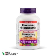 Hỗ Trợ Xương Khớp GLUCOSAMINE CHONDROITIN MSM  Webber Naturals - 120 viên