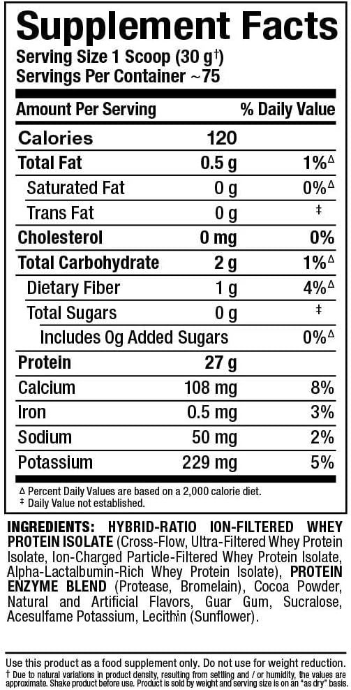 ISOFLEX: WHEY PROTEIN ISOLATE POWDER - 75 servings