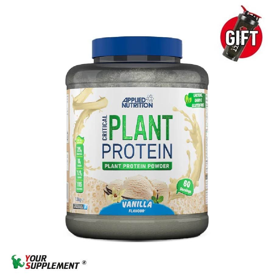 Sữa Tăng Cơ Thực Vật CRITICAL PLANT PROTEIN (VEGAN PRO) Applied Nutrition - 1,8 kg (60 servings)