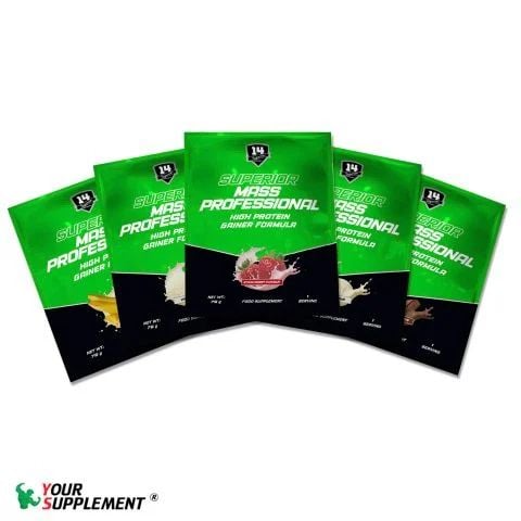 [DEAL XẢ KHO] 3 Kg Mass - Combo 40 Gói Sữa Tăng Cân MASS PROFESSIONAL Superior 14 - 75gr (1 servings)