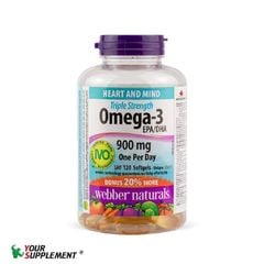 Dầu Cá Triple Strength Omega 3 Webber Naturals - 120 viên