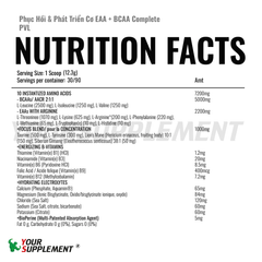 Phục Hồi & Phát Triển Cơ EAA + BCAA Complete PVL 330gr (30 servings)