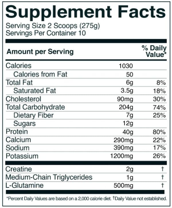 Sữa Tăng Cân MASS RULE 1 12LBS 5.18KG (16 servings)