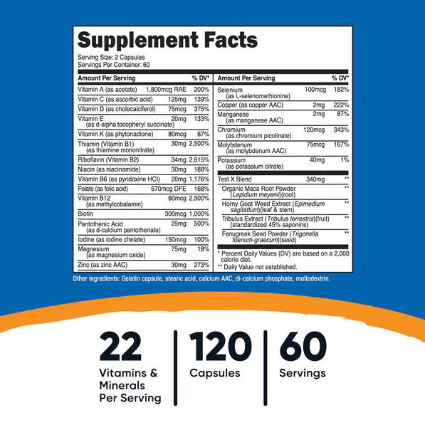Nutricost Multivitamin For Men - Vitamin Tổng Hợp 120 viên