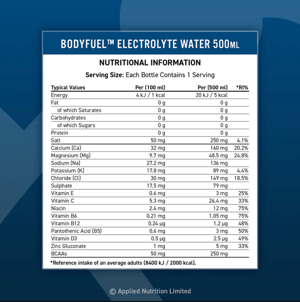 BODYFUEL™ HYDRATION & VITAMIN WATER 500ML