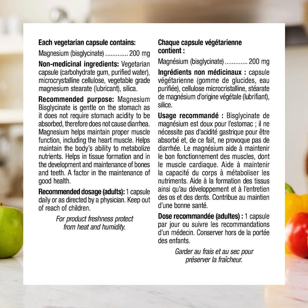 MAGNESIUM Bisglycinate Webber Naturals - 120 viên