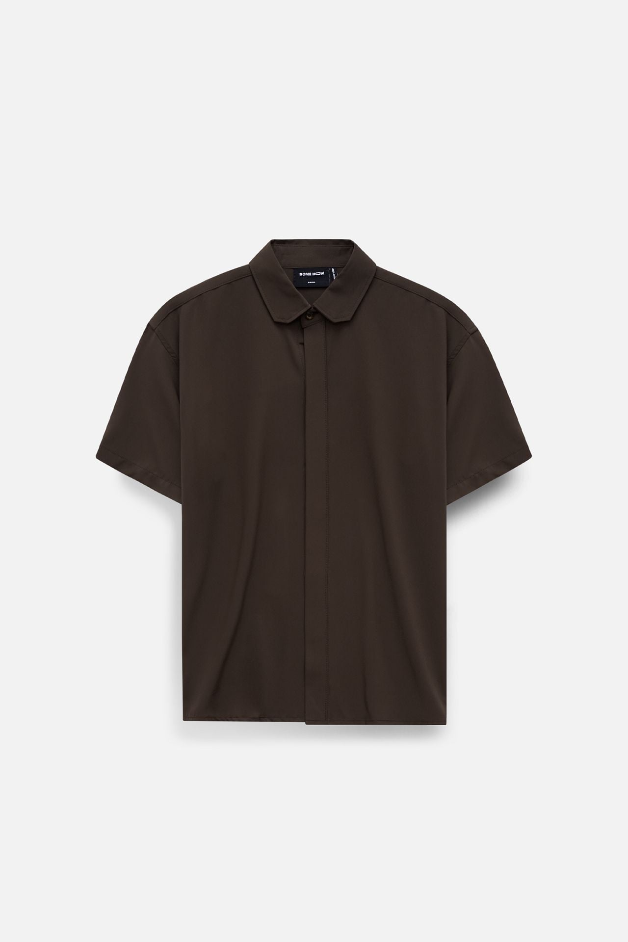 Áo Sơ Mi Back Thickline Black Brown BTW