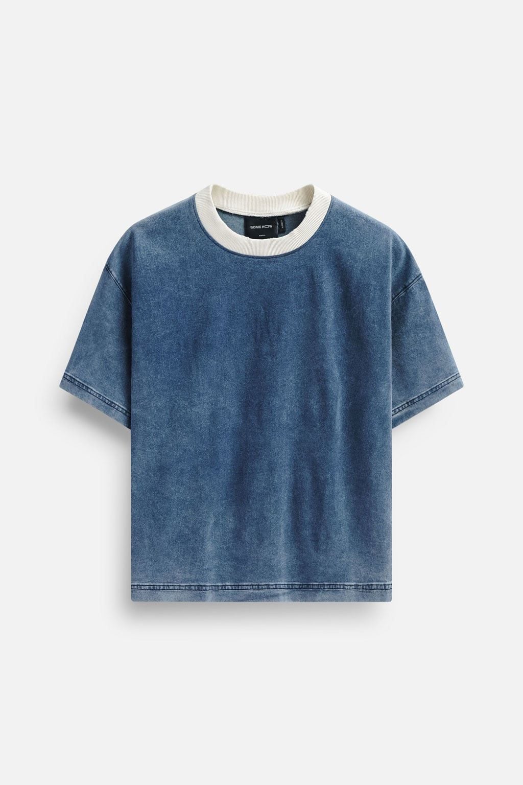 Áo Thun Boxy Denim Beige Round