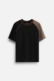 Set T-shirt Short Black Brown Sleeve