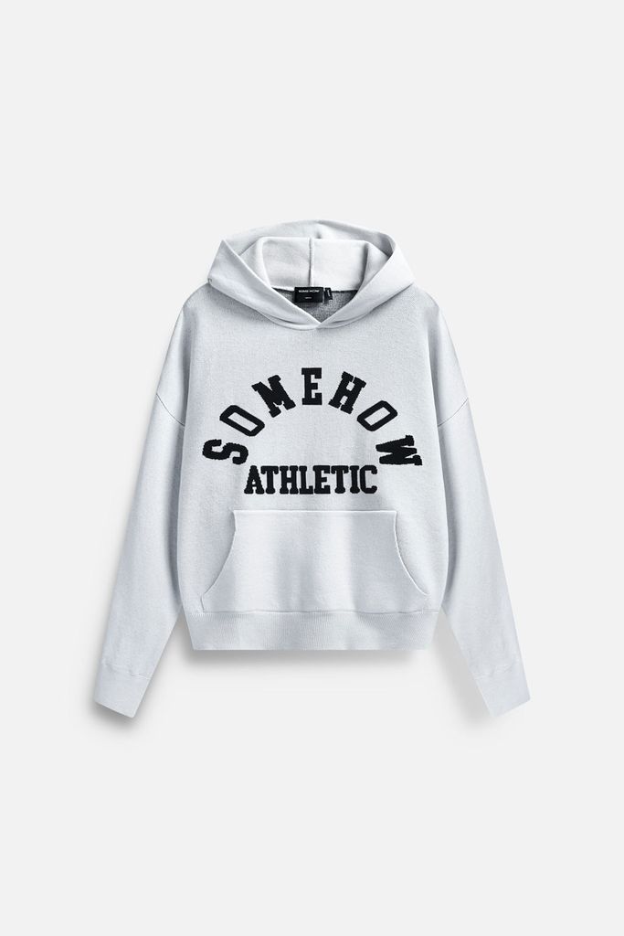  Áo Hoodie Knit Athletic Black Grey 
