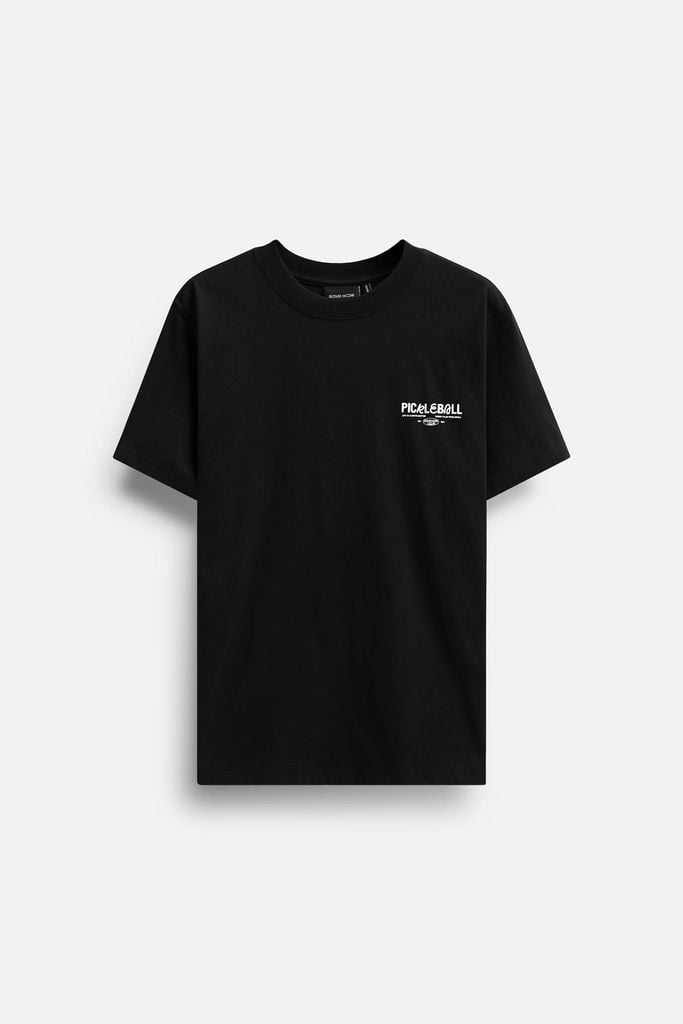  Áo Thun Pickleball Print Black 