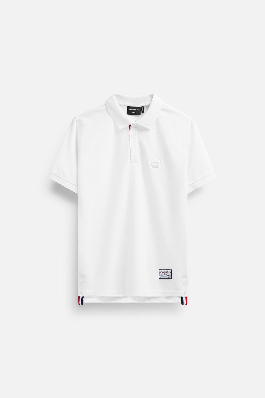 Áo Polo Collage Piece White