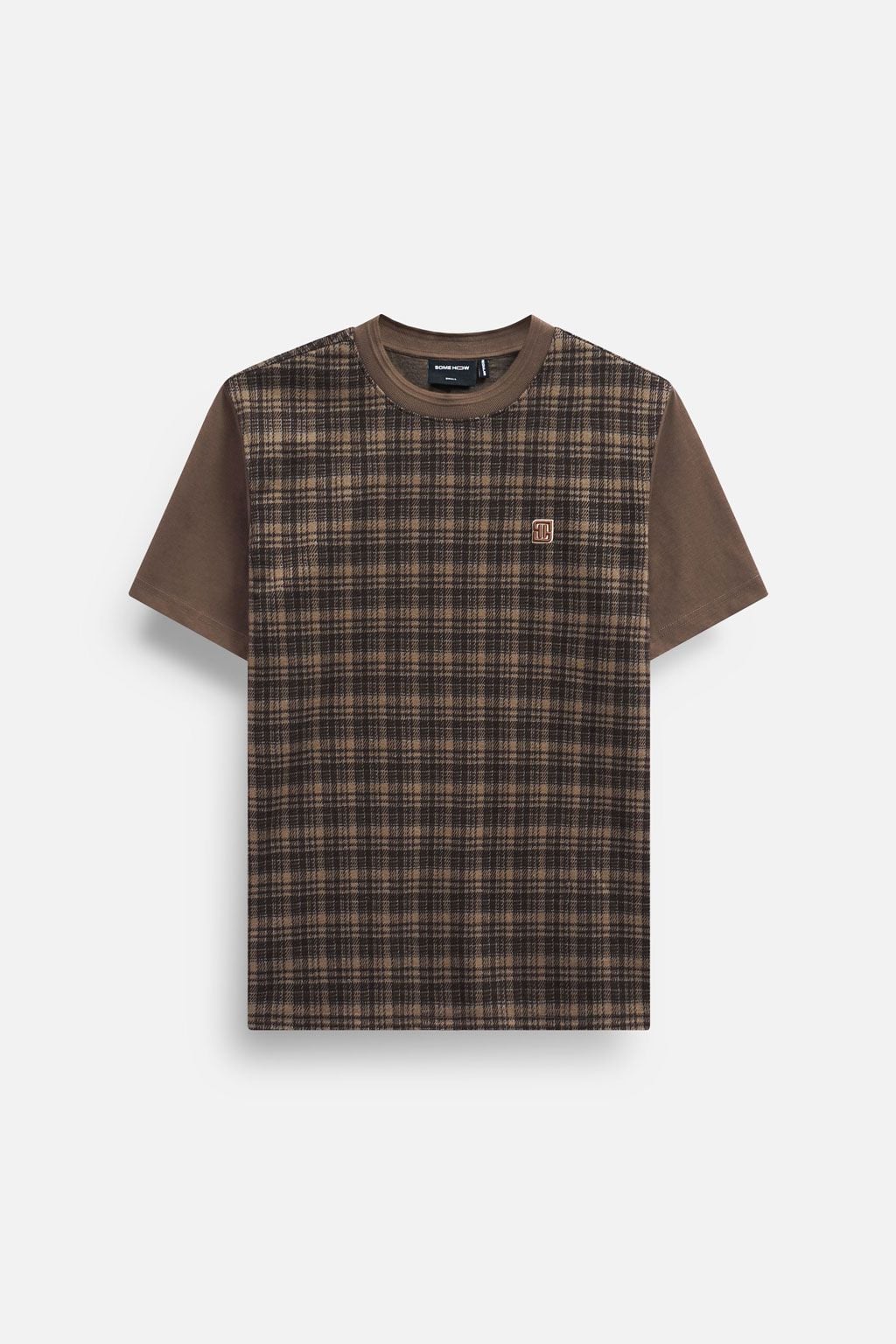  Áo Thun The Checked Brown Sleeves 