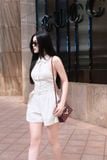 Jumpsuit Linen Sleeveless High Collar