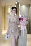 Đầm Ngắn Strappy Lacey Mini