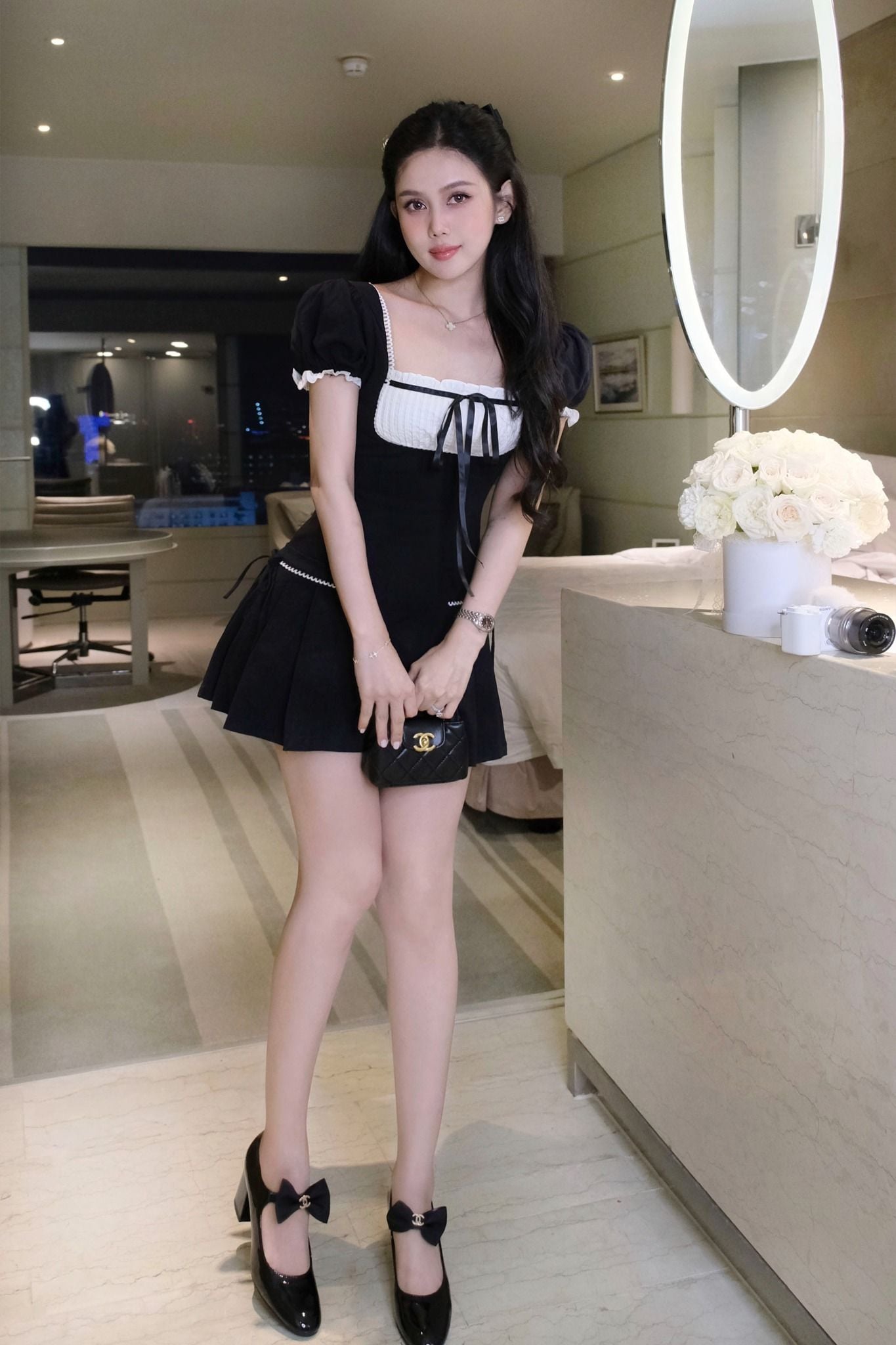 Đầm Ngắn Chest Mix String