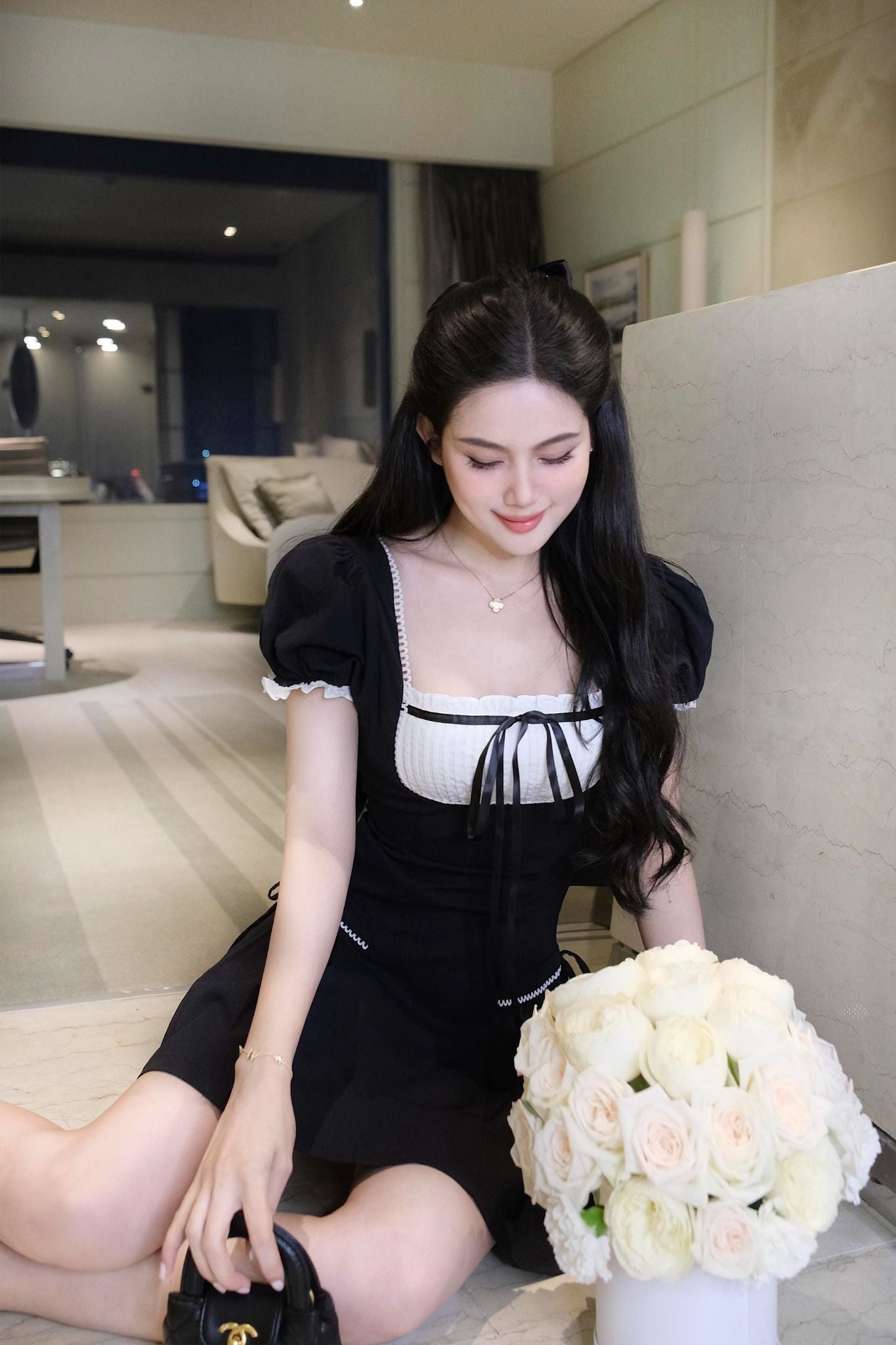 Đầm Ngắn Chest Mix String