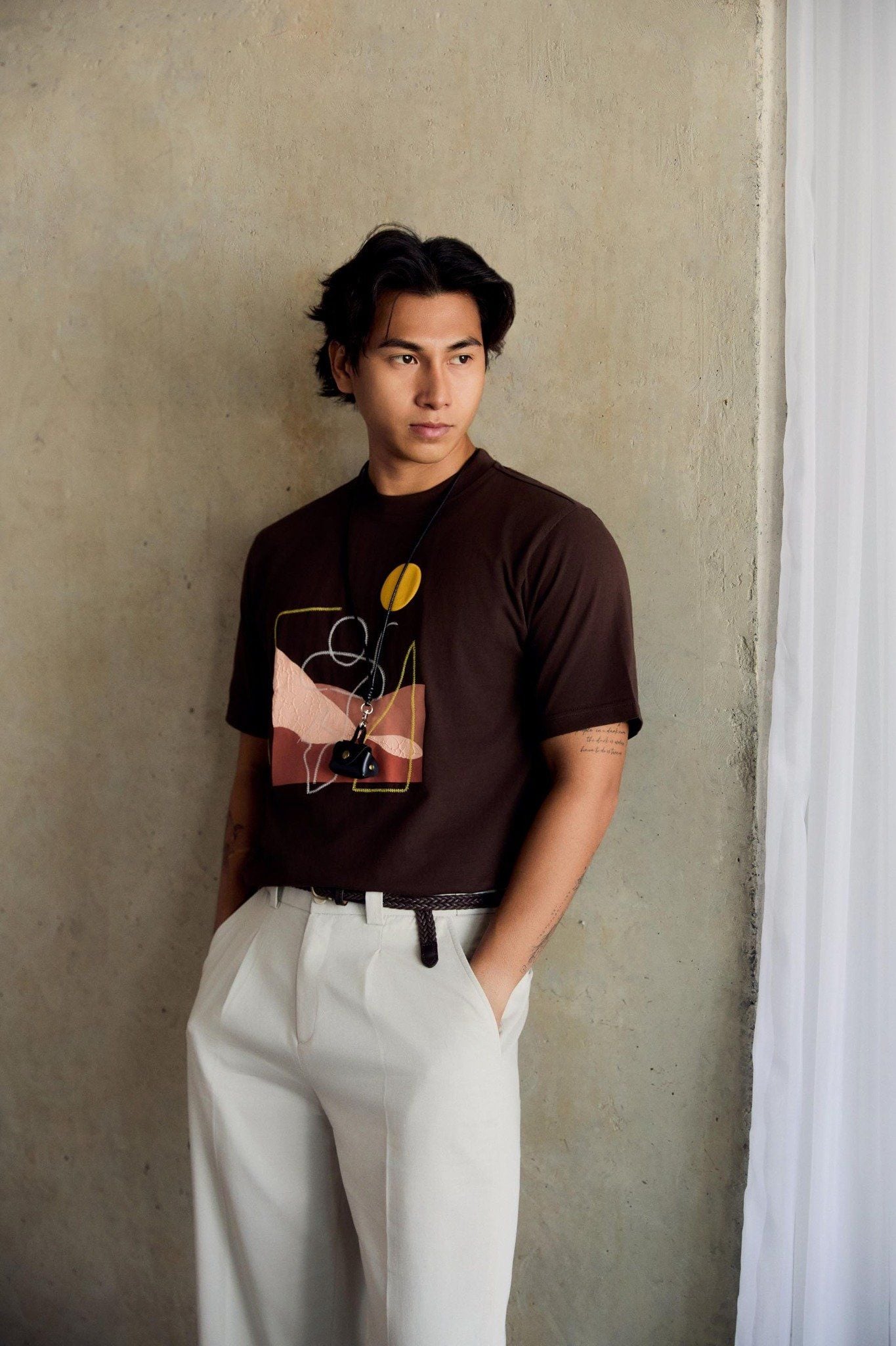  Áo Thun Abstract Art Brown 