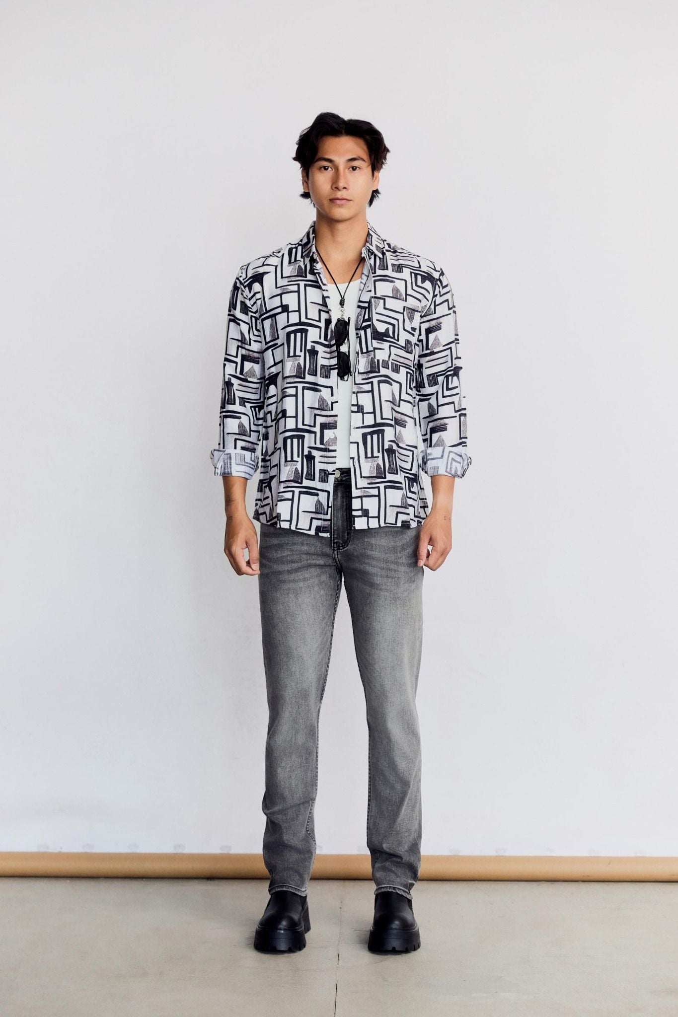 Áo Sơ Mi Art Pattern Tropical