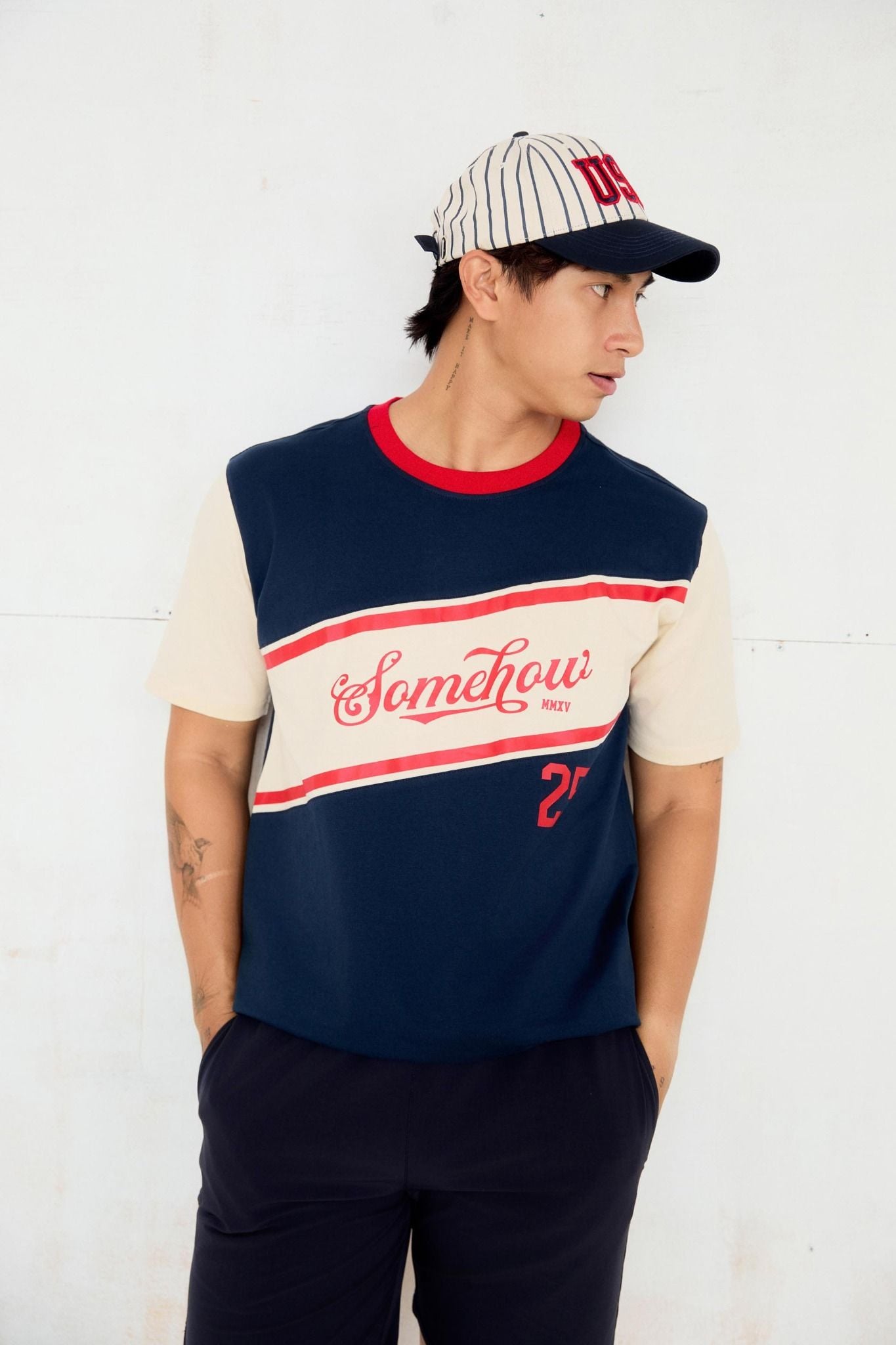  Áo Thun Diag Beige Land Blue 