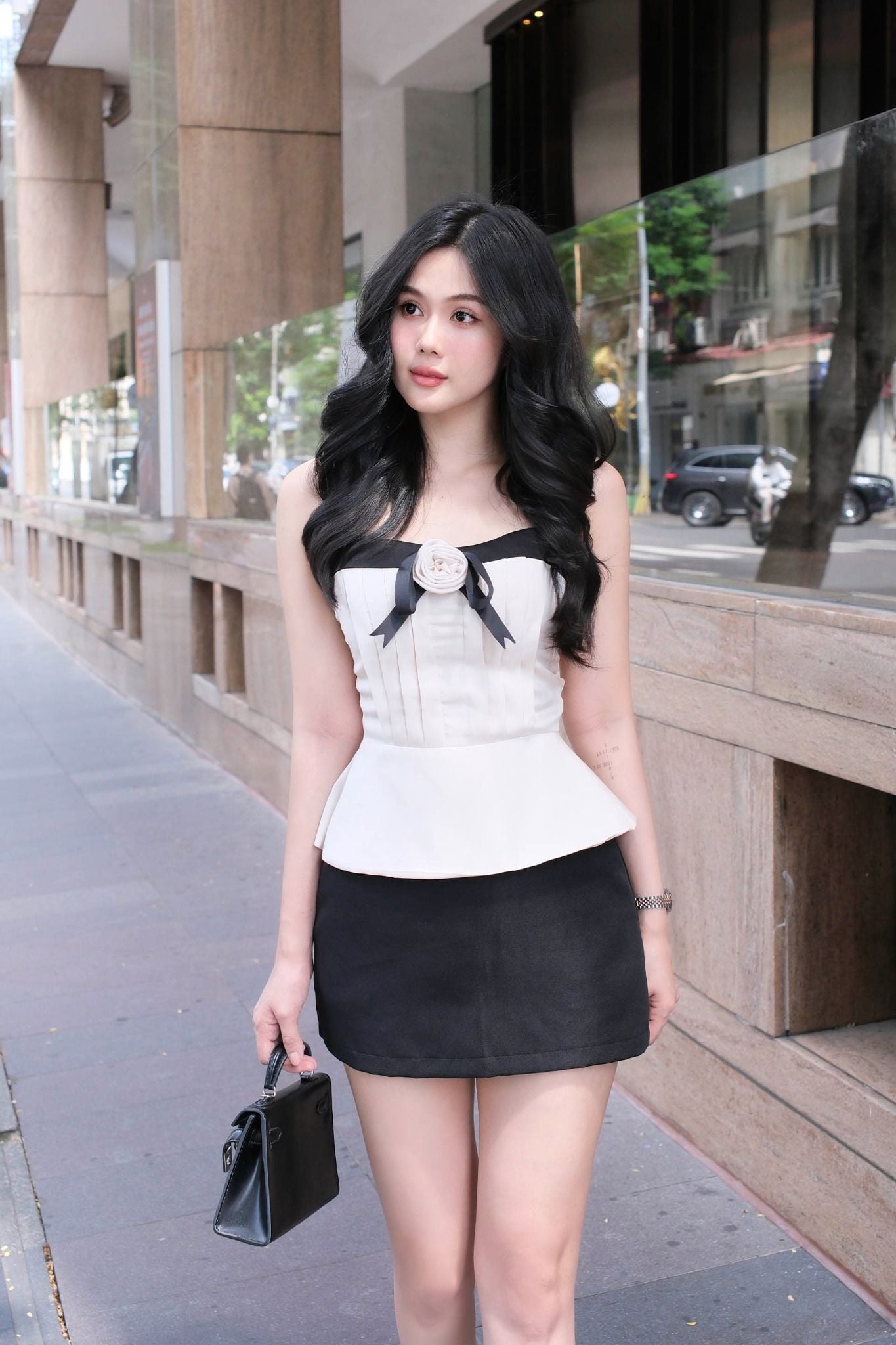  Set String Floral Top Short Skirt 