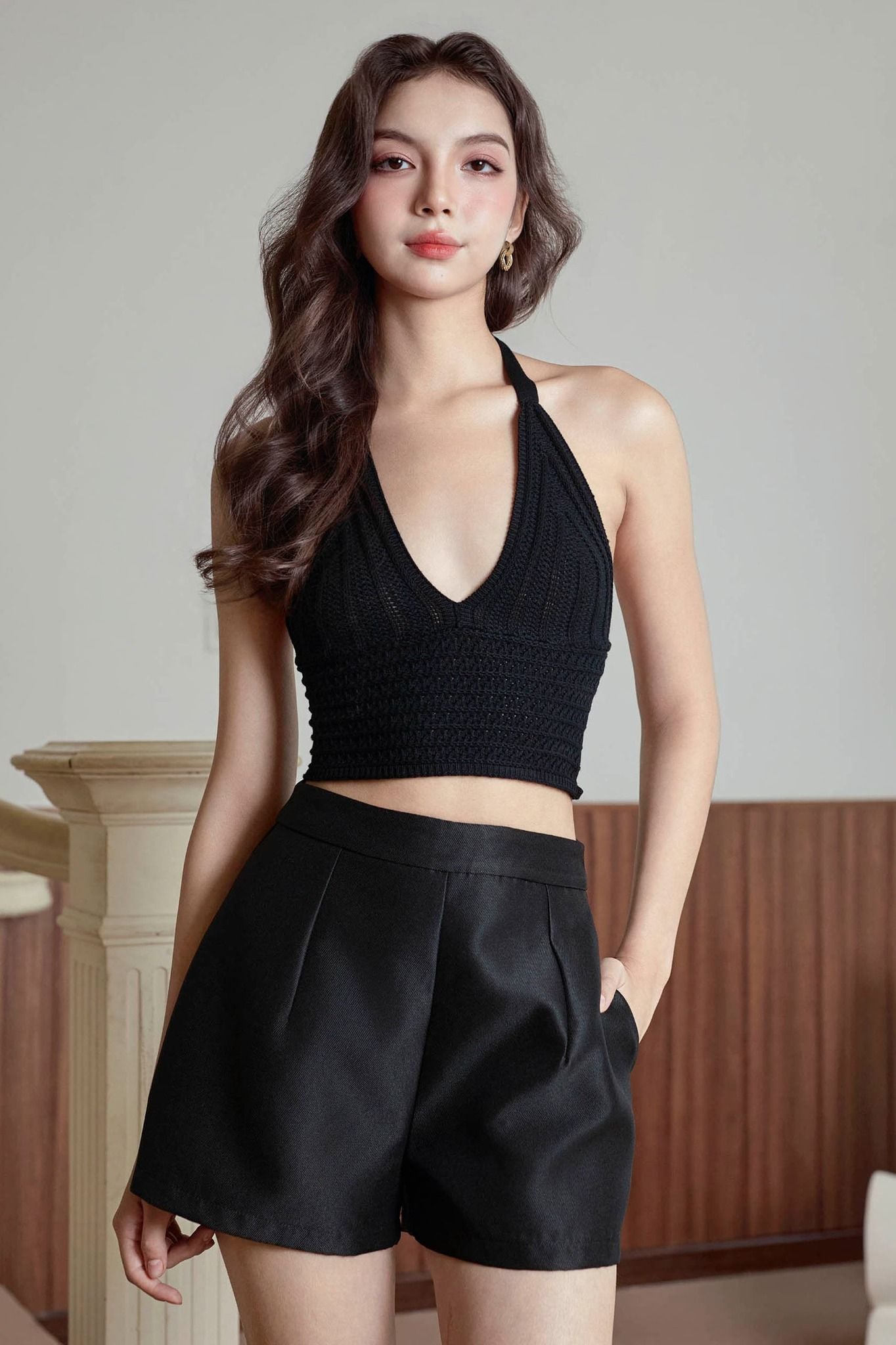  Áo Kiểu Wooly Tie Net 