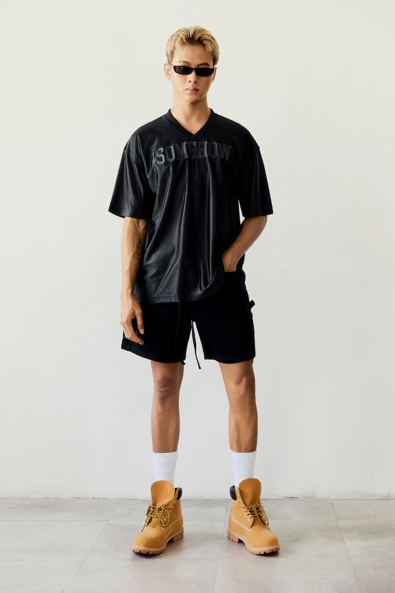 Quần Short Denim Straight Long String