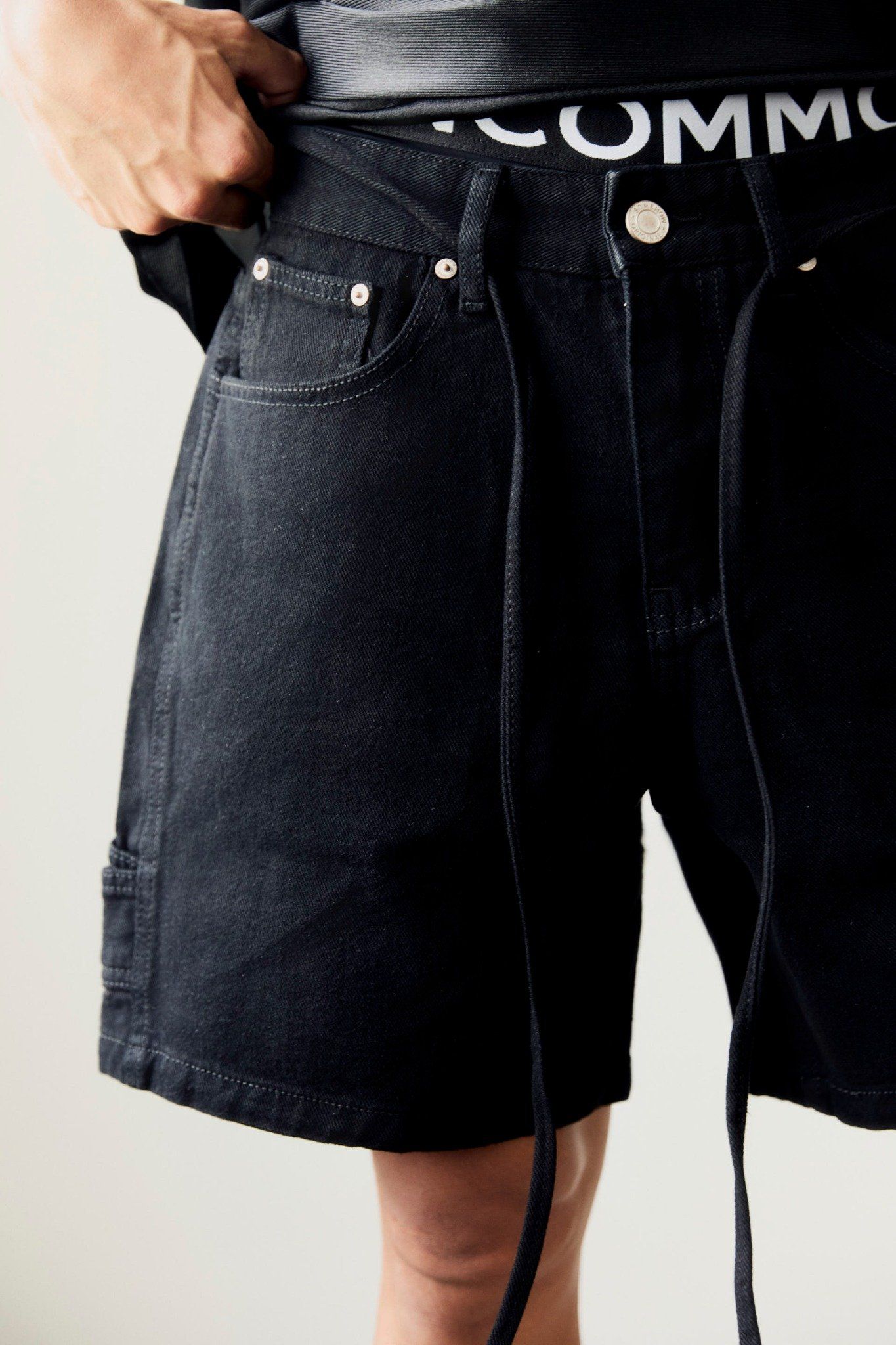 Quần Short Denim Straight Long String