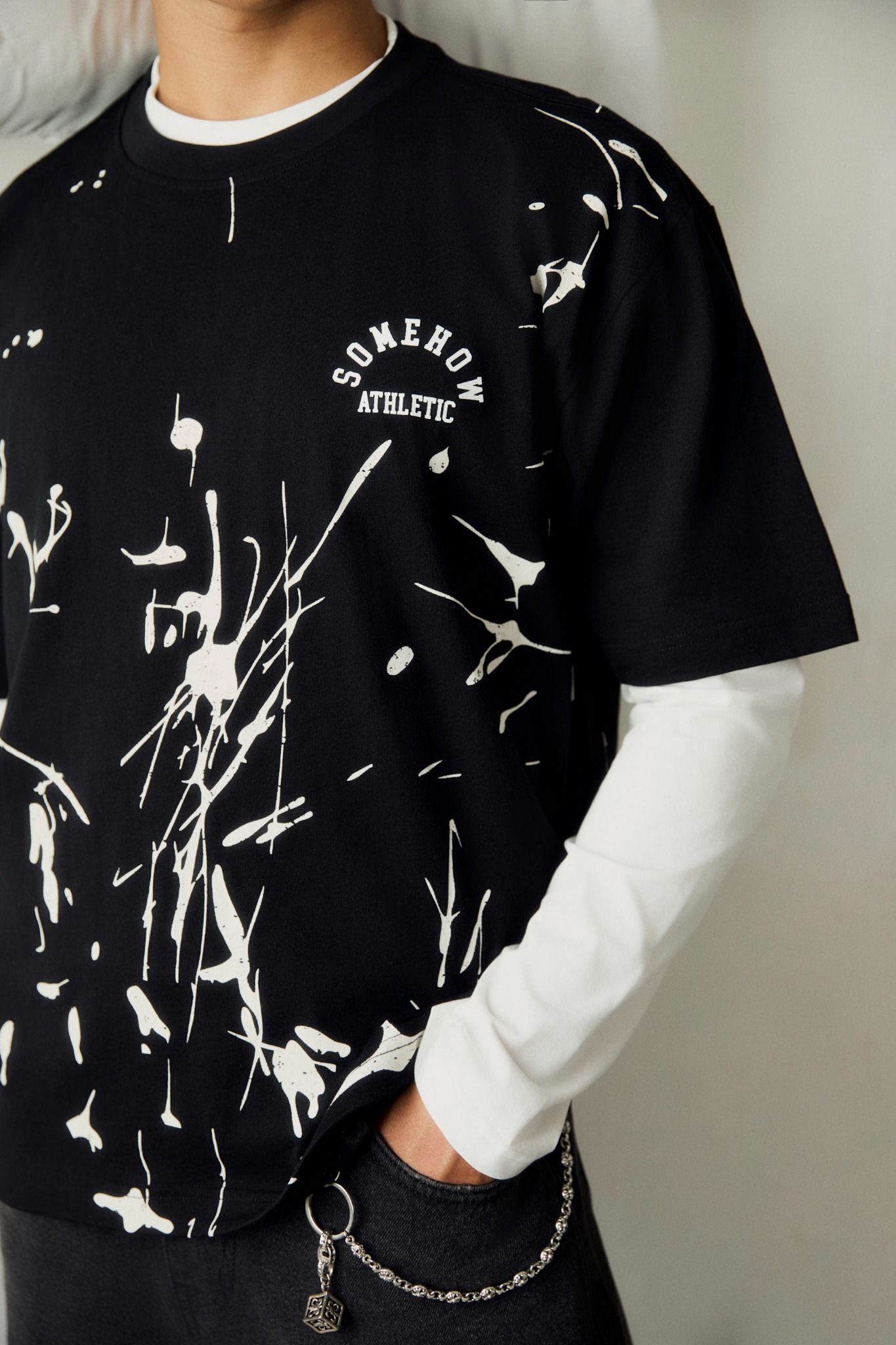 Áo Thun Boxy The Black Random