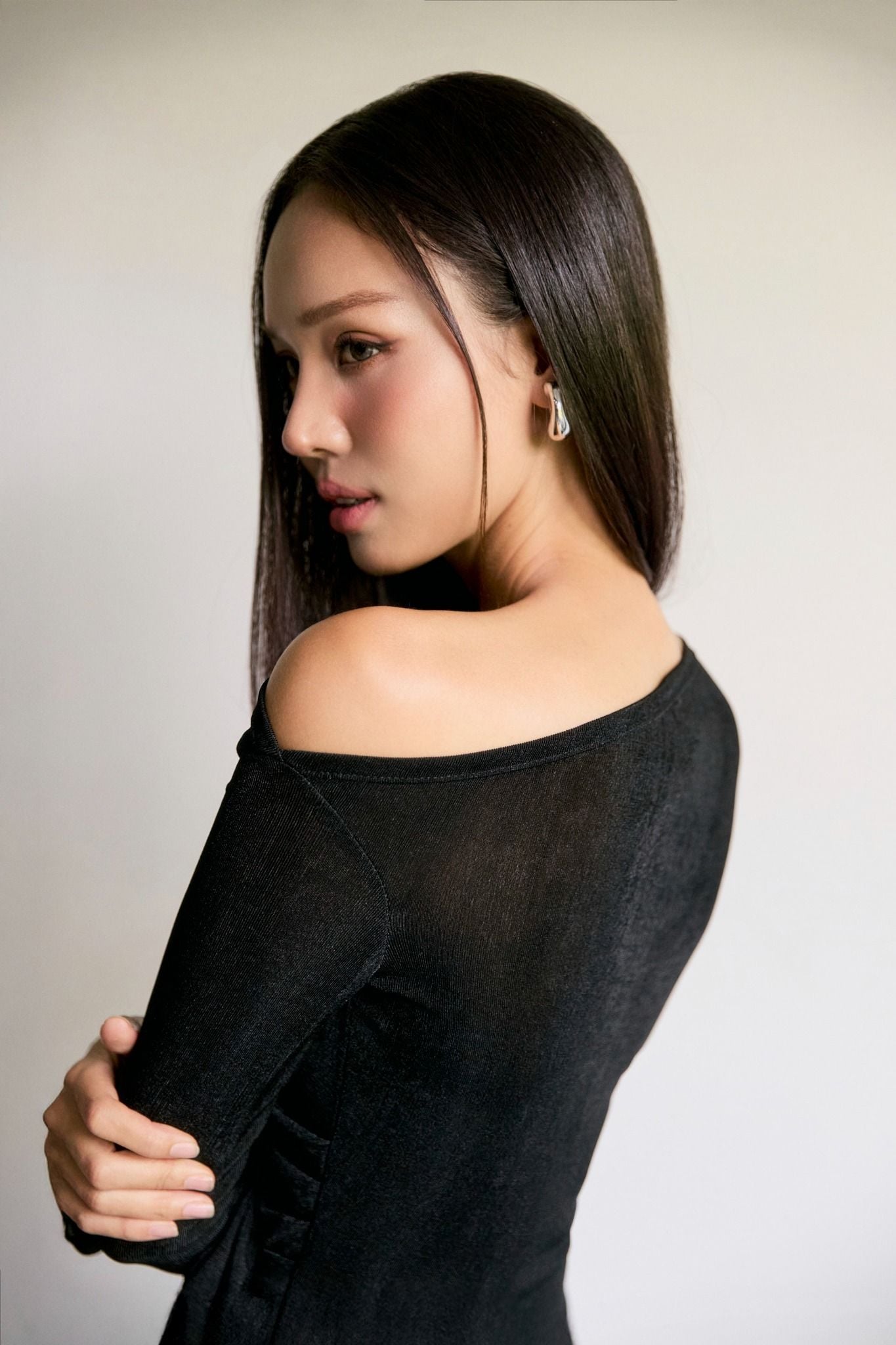 Áo Side Shoulder Flower