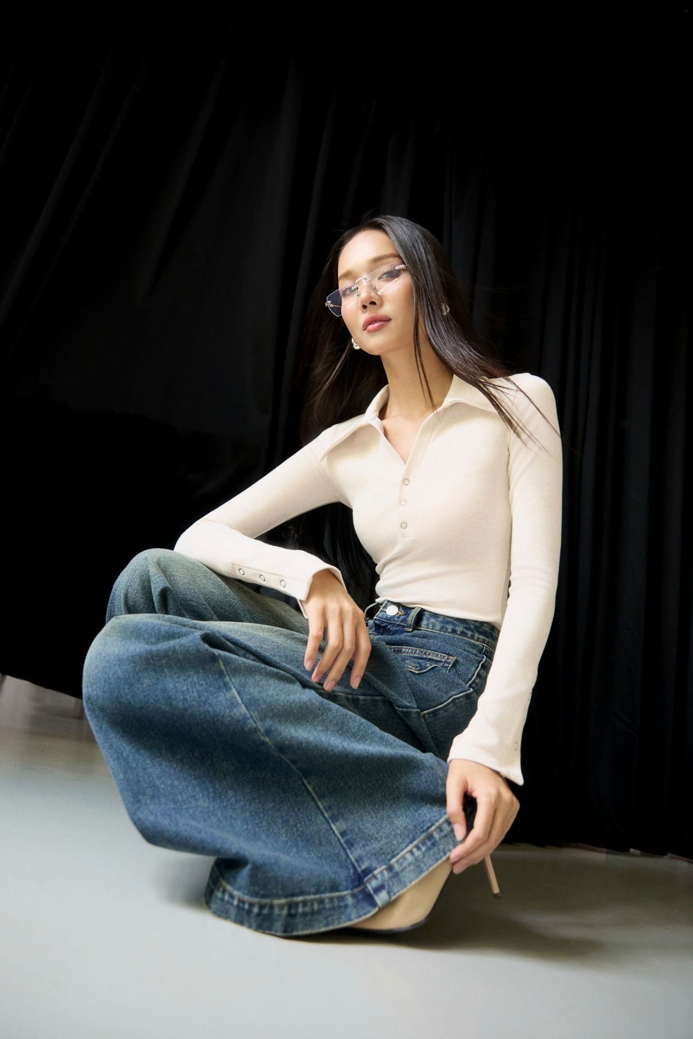 Quần Jean Wide Legs Mini Pockets