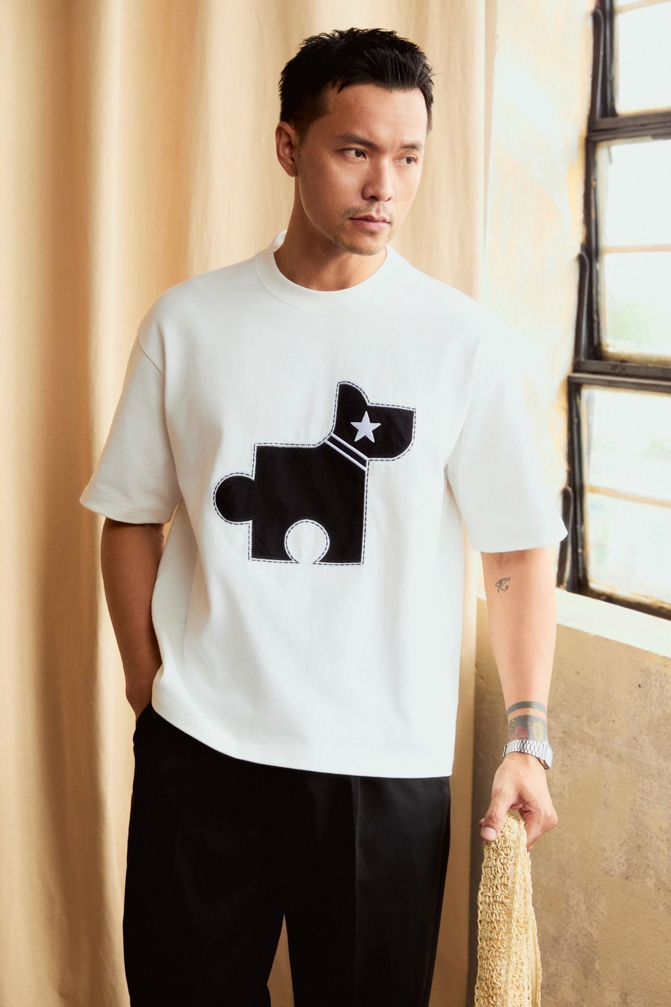 Áo Thun The Puppy Puzzle White 360GSM