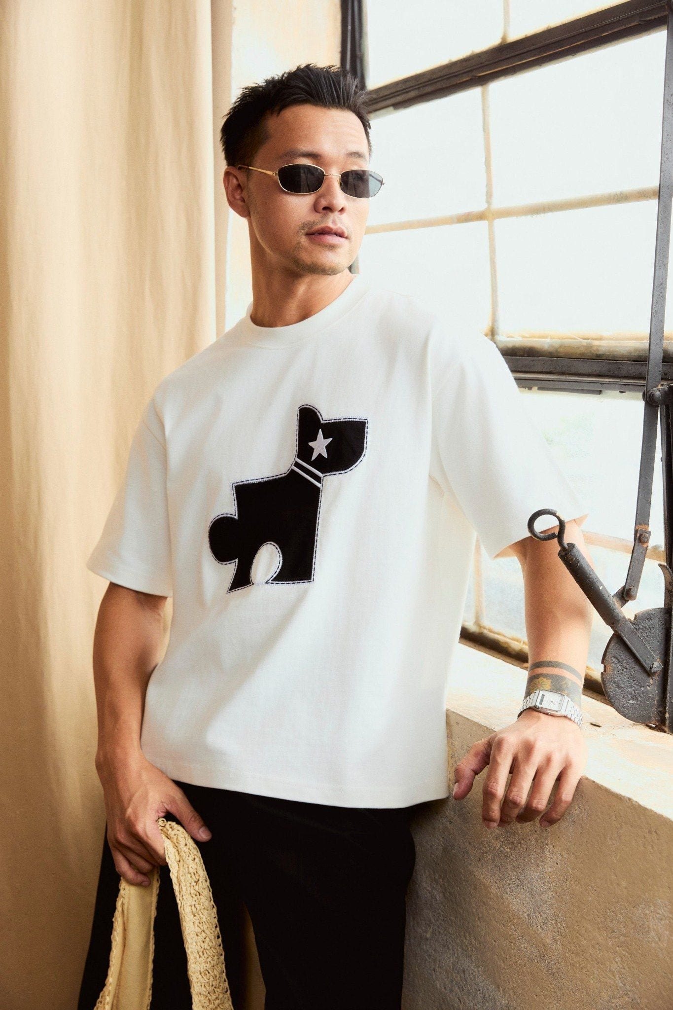 Áo Thun The Puppy Puzzle White 360GSM